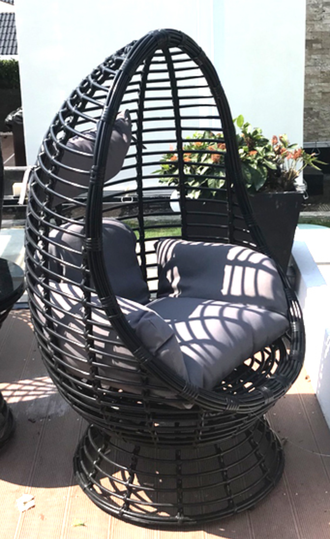 Birds Nest Chair, Black or Brown - Hong Kong Rooftop Party